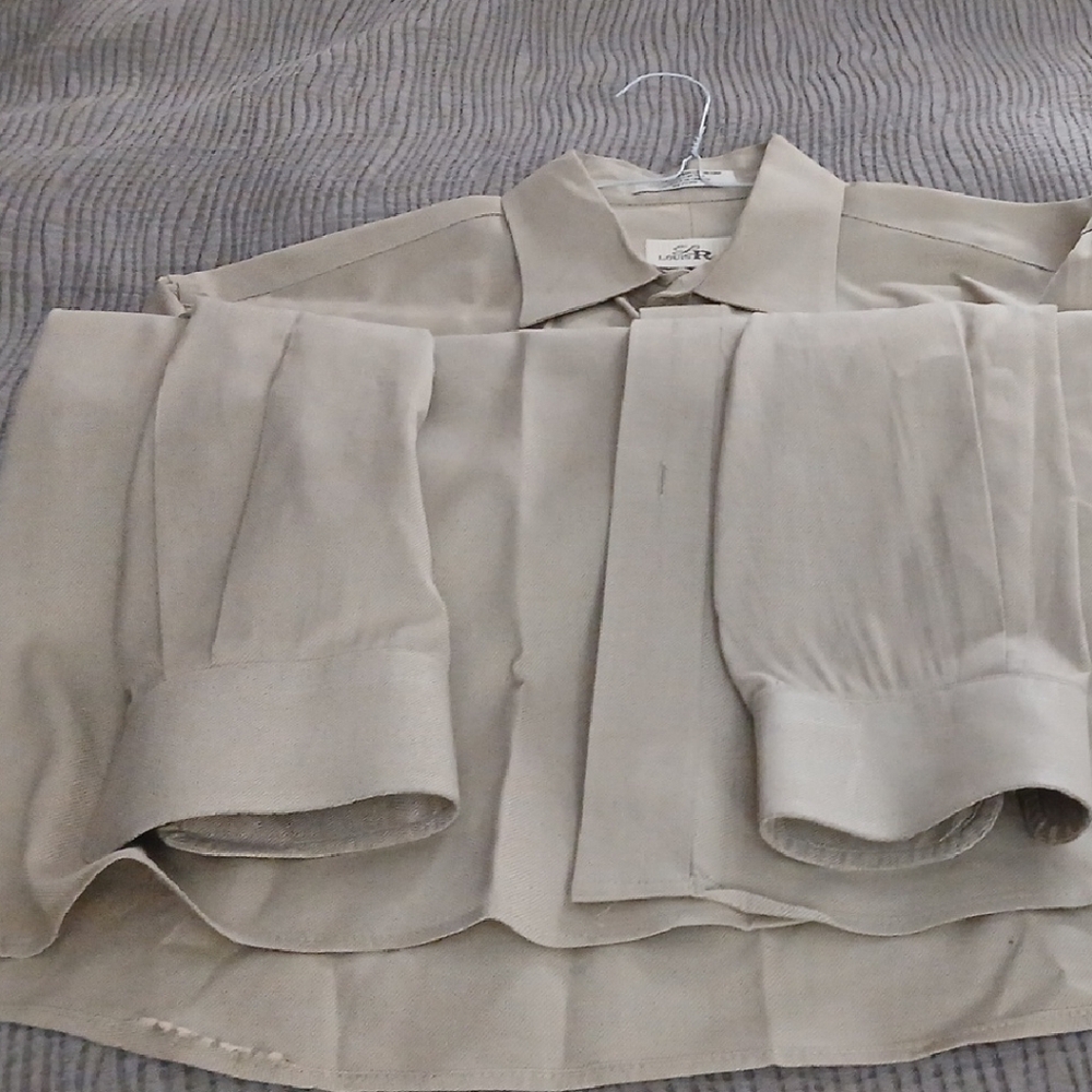Men's Beige Casual Button Down Shirt